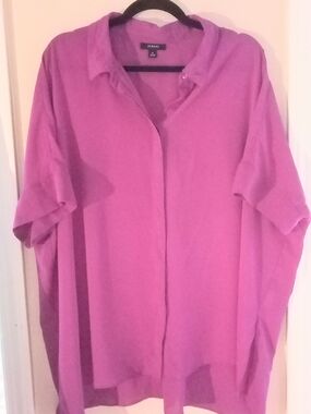 Alfani Women's Plum Button-Front Blouse